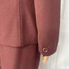 10-2602.jpg Tahari Women Vintage Polyester Skirt Suit Size 10 Maroon Lined Notch Collar 2PC