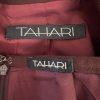 10-2605.jpg Tahari Women Vintage Polyester Skirt Suit Size 10 Maroon Lined Notch Collar 2PC