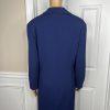 GARFIELD & MARKS 2PC Blue Polyester Triacetate Lined Mid Skirt Suit Size 16