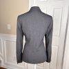T TAHARI Women Gray Polyester Viscose Blend Lined Peak collar Blazer Size 10