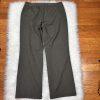 10-2635.jpg NINE WEST Polyester Rayon Pant Suit 14 Green Striped Notch Collar Lined 2PC
