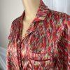 Oscar De La Renta Women Satin Pajama Set Size M Multicolor Abstract Print Capri