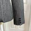 New CASALINA HIGH FASHION 2PC Gray Metallic Peak Collar Pant Suit Size 40/ US 10