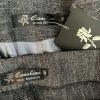 New CASALINA HIGH FASHION 2PC Gray Metallic Peak Collar Pant Suit Size 40/ US 10