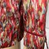 Oscar De La Renta Women Satin Pajama Set Size M Multicolor Abstract Print Capri