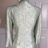 CACHET Vtg 2PC Mint Green Beaded Polyester Stand Up Collar Dress Suit Size 10