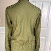 Ne York & Company 7th Av Cotton Blend Skirt 10 Suit M Green High Low Zip Up Belt