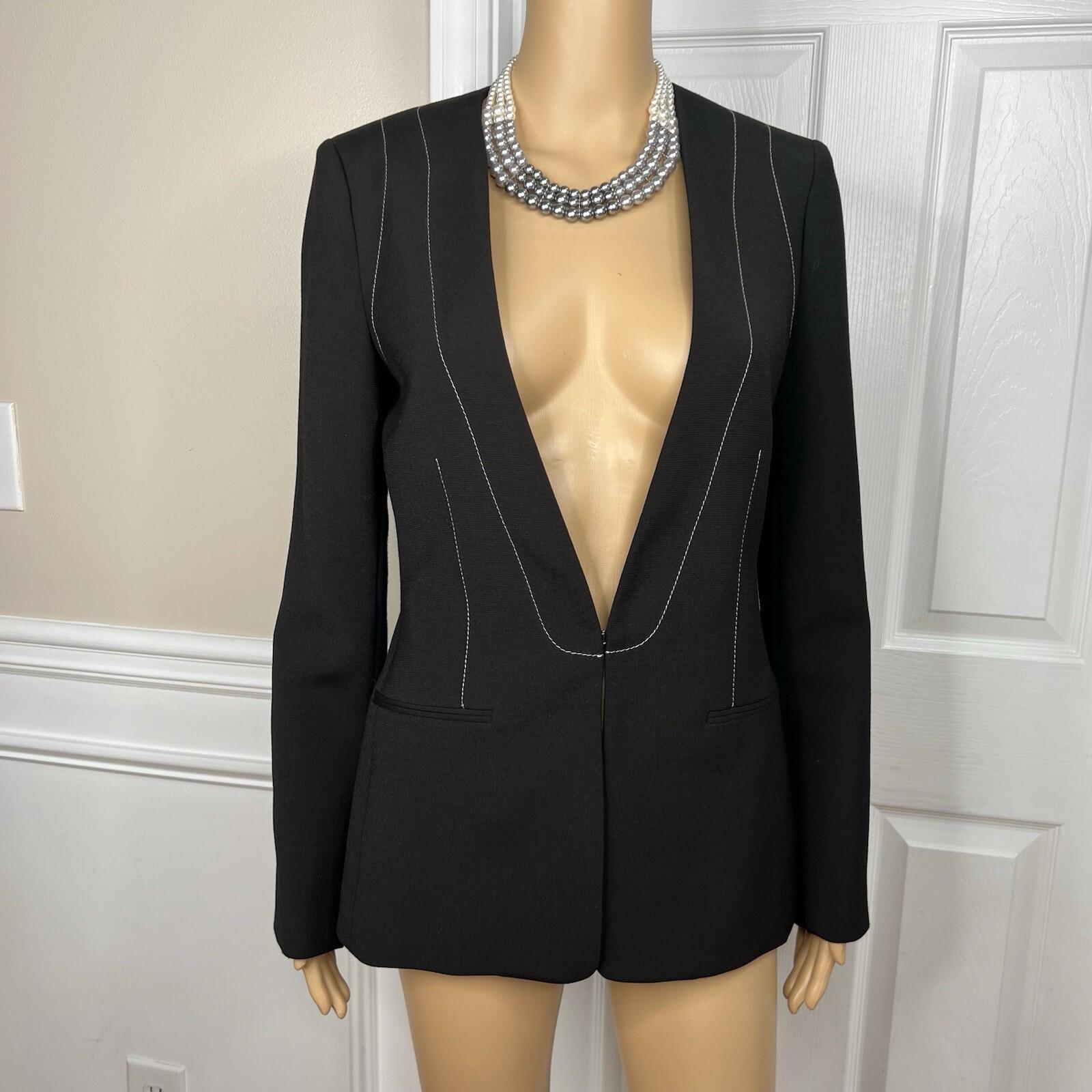 BCBG Maxazria Polyester Rayon Stretch Pant S Suit XS Stiches Detail 2PC