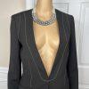 BCBG Maxazria Polyester Rayon Stretch Pant S Suit XS Stiches Detail 2PC