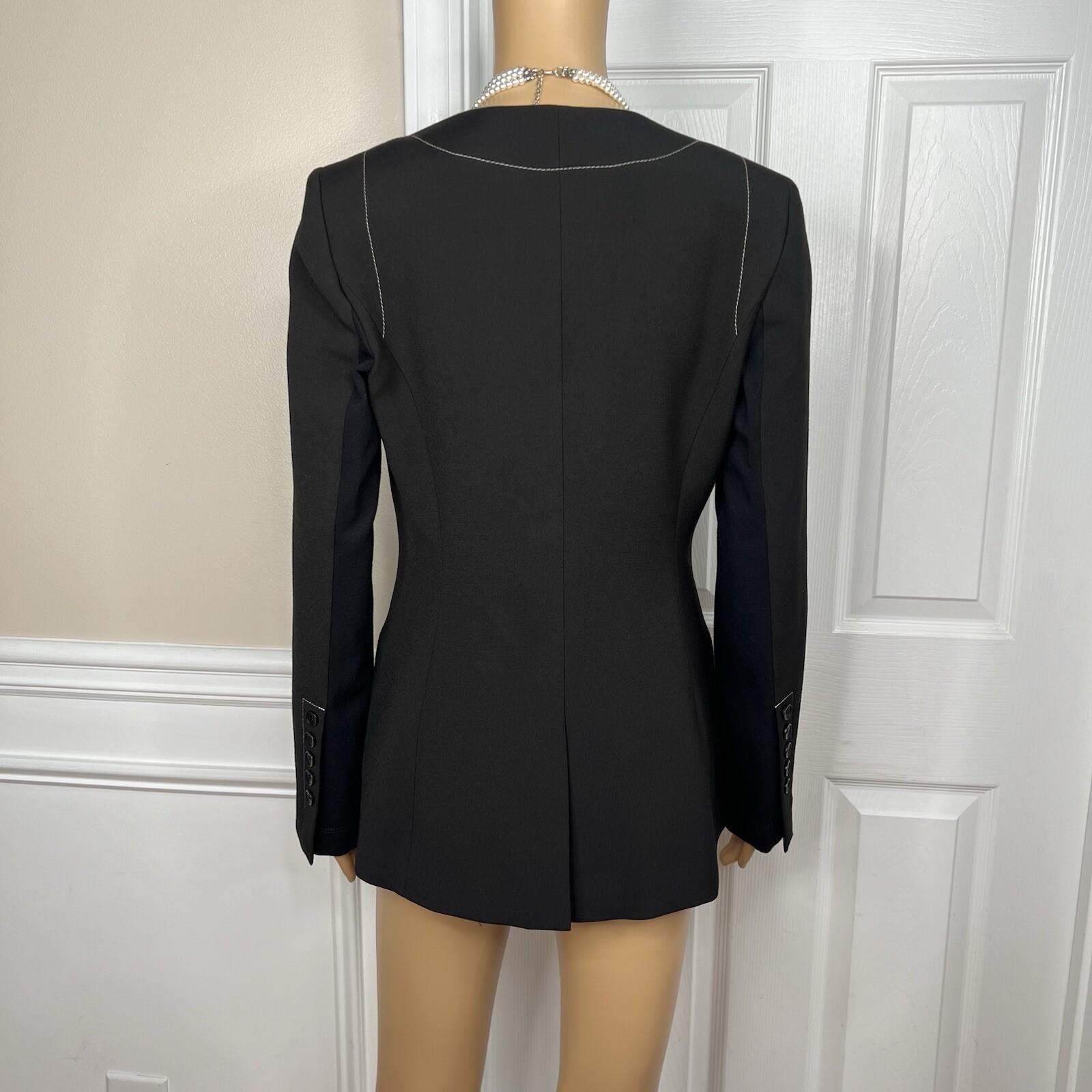 BCBG Maxazria Polyester Rayon Stretch Pant S Suit XS Stiches Detail 2PC