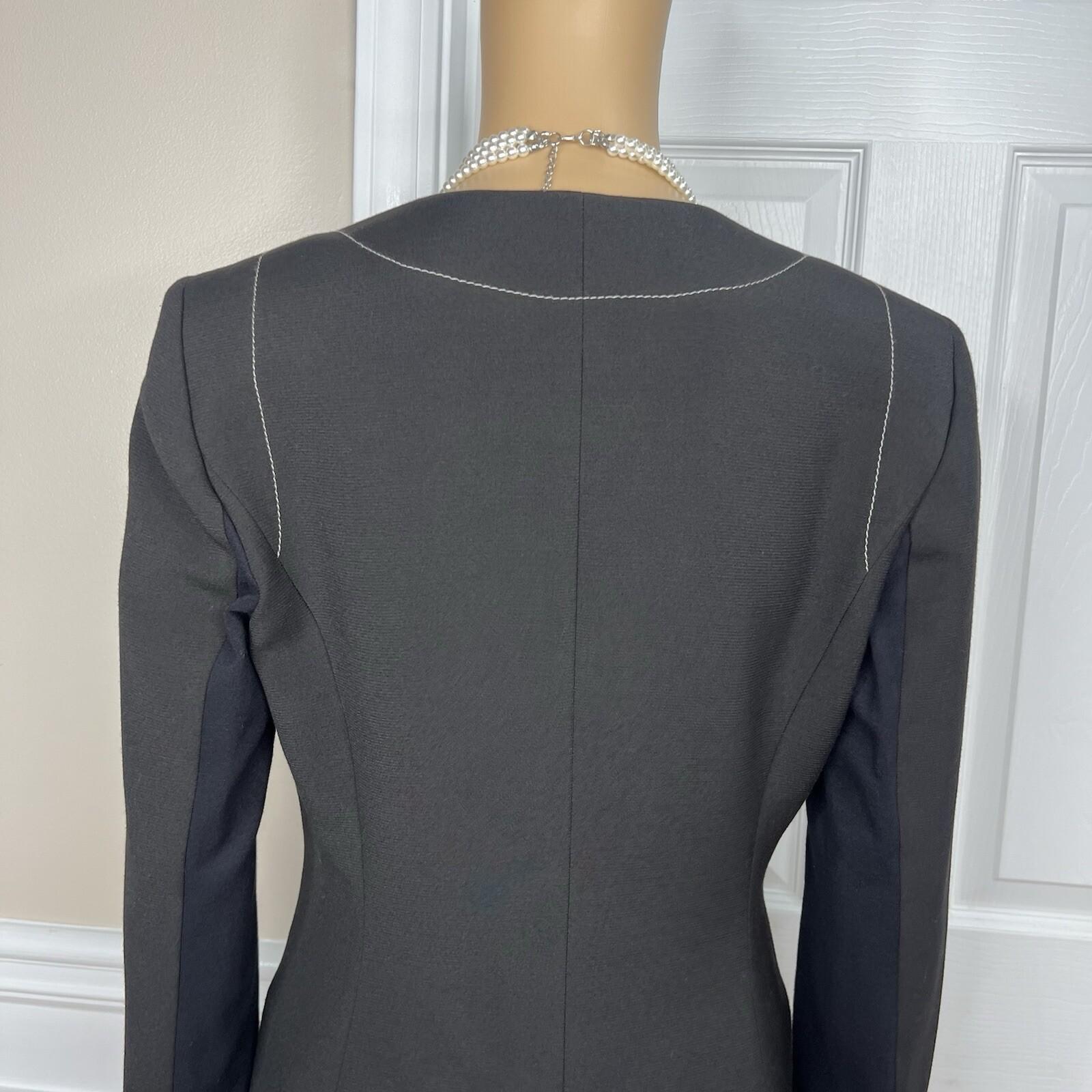 BCBG Maxazria Polyester Rayon Stretch Pant S Suit XS Stiches Detail 2PC