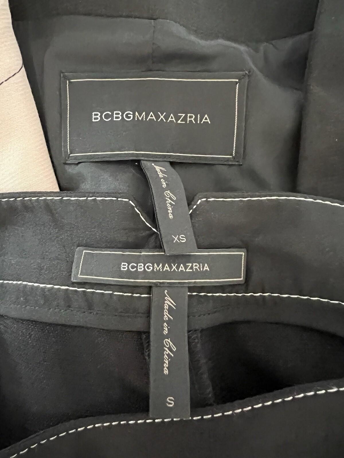 BCBG Maxazria Polyester Rayon Stretch Pant S Suit XS Stiches Detail 2PC