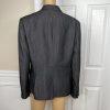 Calvin Klein Polyester Rayon Spandex Blazer Size 12 Black Chambray Lined