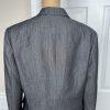 Calvin Klein Polyester Rayon Spandex Blazer Size 12 Black Chambray Lined