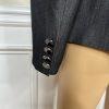 Calvin Klein Polyester Rayon Spandex Blazer Size 12 Black Chambray Lined
