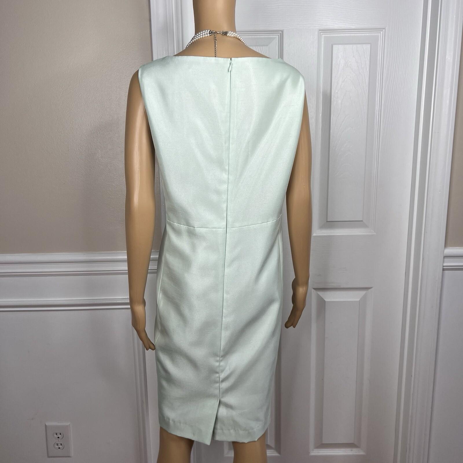 Le Suit Polyester Metallic Dress Suit Size 18W Aquamarine Open Front Lined 2PC