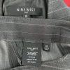 Nine West Polyester Rayon Stretch Pant Suit Size 10 Gray Striped Lined 2PC