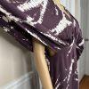 Young Fabulous & Broke Thea Rayon Dress S Raisin Starburst Wash High Low Ruffle