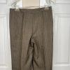 Le Suit Polyester Pant Suit Size 4 Brown Striped Lined Notch Collar Career 2PC