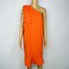Victoria Beckham for Target Dress 2X Orange Scallop One Shoulder Cocktail Ruffle