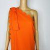 Victoria Beckham for Target Dress 2X Orange Scallop One Shoulder Cocktail Ruffle