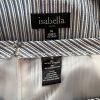 New Isabella Polyester Skirt Suit 14 Blue White Striped Collarless 3/4 Sleeves