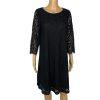 Karl Lagerfeld Paris lace shift Dress Size 6 black relaxed rhinestones bow