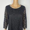 Karl Lagerfeld Paris lace shift Dress Size 6 black relaxed rhinestones bow