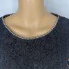 Karl Lagerfeld Paris lace shift Dress Size 6 black relaxed rhinestones bow