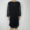 Karl Lagerfeld Paris lace shift Dress Size 6 black relaxed rhinestones bow