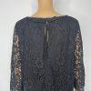 Karl Lagerfeld Paris lace shift Dress Size 6 black relaxed rhinestones bow