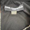 Karl Lagerfeld Paris lace shift Dress Size 6 black relaxed rhinestones bow