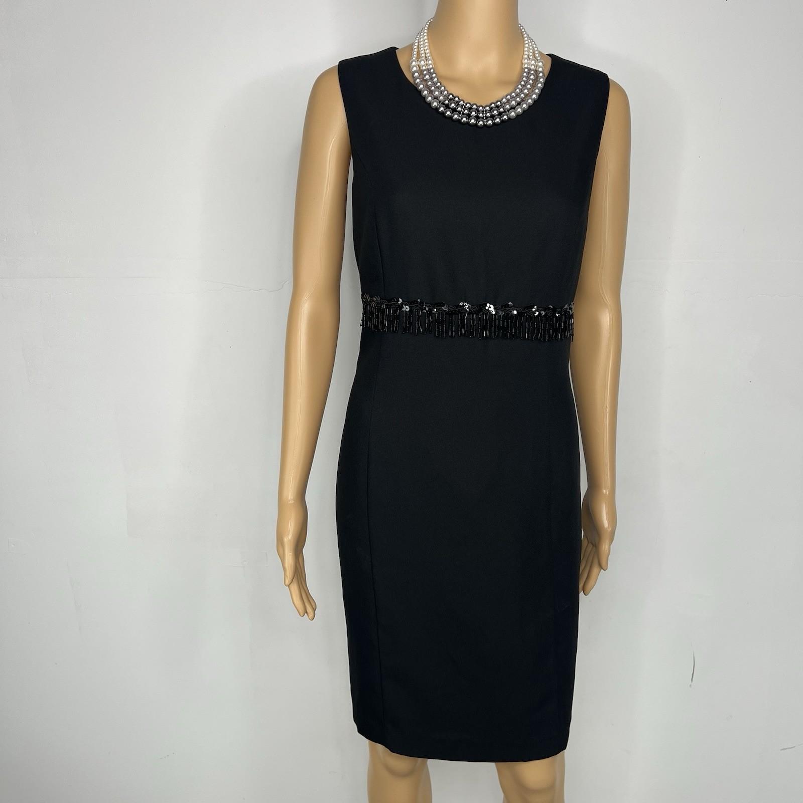 John Roberts vintage dress 12 embellished sleeveless beaded Party Cocktail