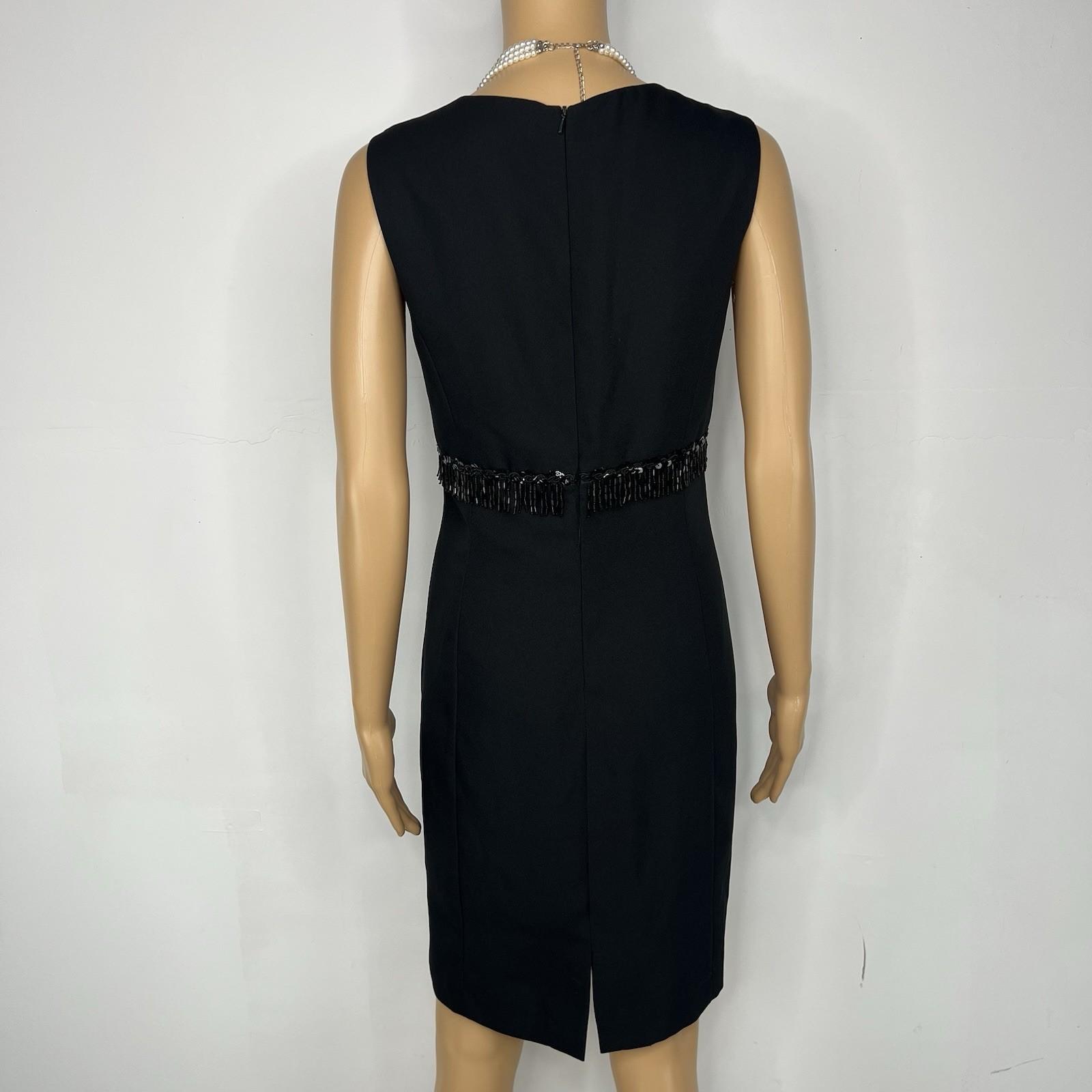 John Roberts vintage dress 12 embellished sleeveless beaded Party Cocktail