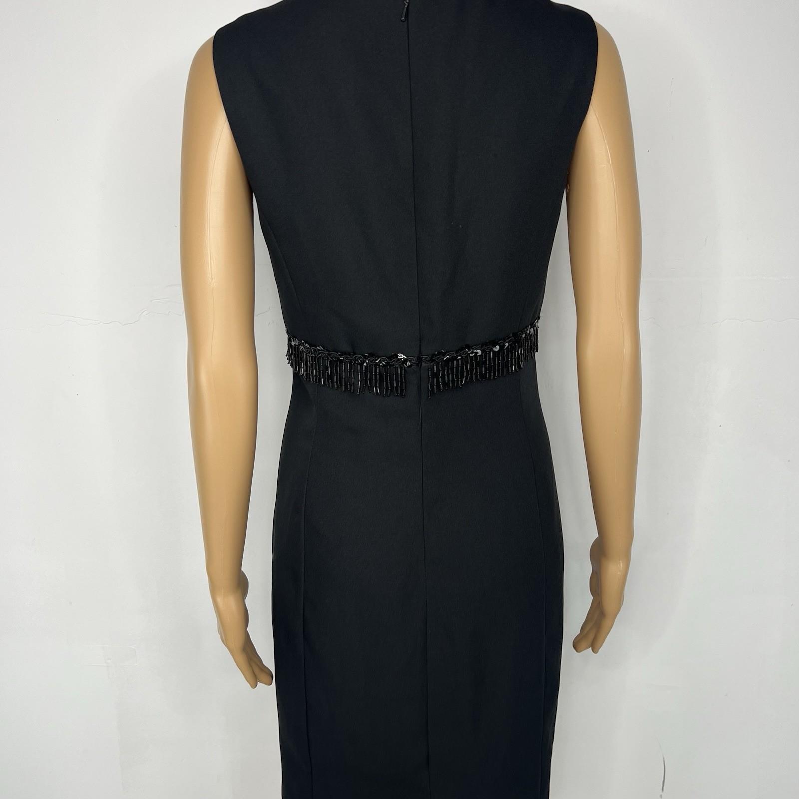 John Roberts vintage dress 12 embellished sleeveless beaded Party Cocktail