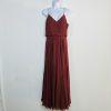 Jenny Yoo Collection Chiffon Maxi Dress Gown Size 10 Spaghetti Strap Bridesmaid