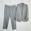 J Ferrar Men Suit 38R Pants 34x30 Slim Light Gray Peak Lapel 2 Button  2PC