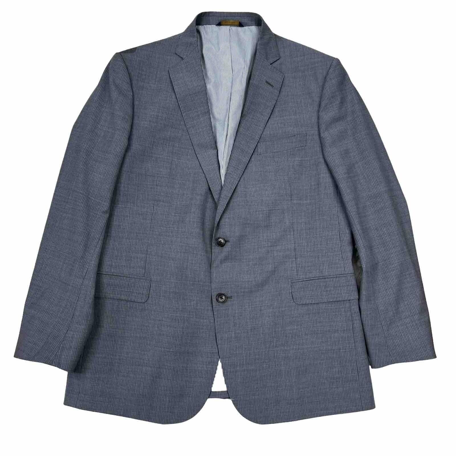 Brook Brothers Wool Stretch Men Blazer 44R Explorer Regent Fit Gray Pinstriped