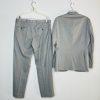 J Ferrar Men Suit 38R Pants 34x30 Slim Light Gray Peak Lapel 2 Button  2PC