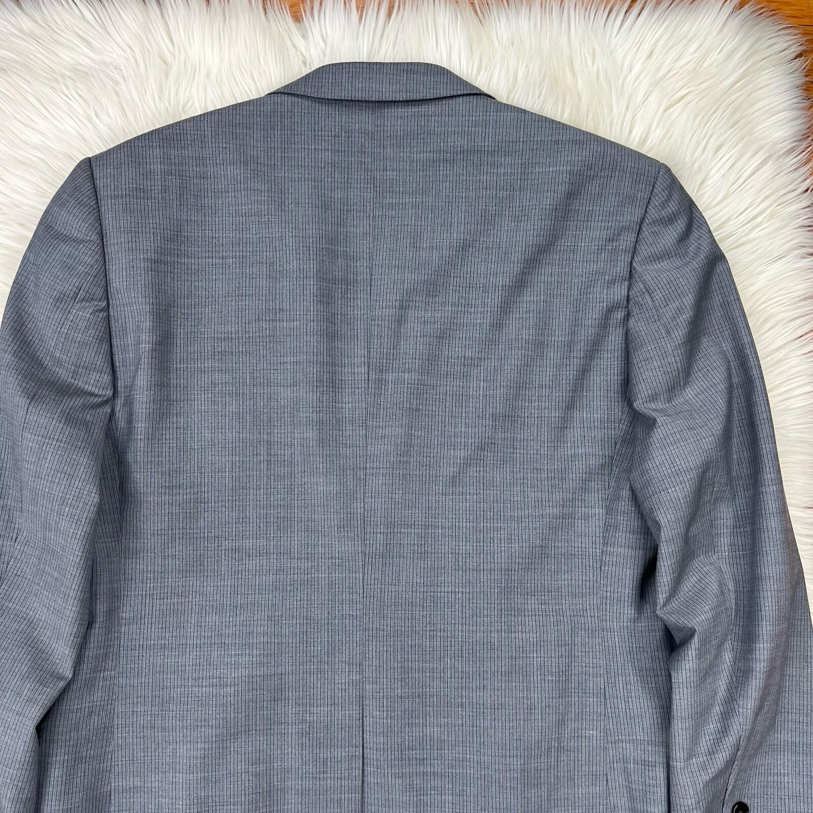 Brook Brothers Wool Stretch Men Blazer 44R Explorer Regent Fit Gray Pinstriped