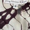 Young Fabulous & Broke Thea Rayon Dress S Raisin Starburst Wash High Low Ruffle