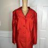 EY Signature Polyester Skirt Suit Size 20W Red Shawl Collar Cocktail 2PC New