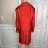 EY Signature Polyester Skirt Suit Size 20W Red Shawl Collar Cocktail 2PC New