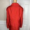 EY Signature Polyester Skirt Suit Size 20W Red Shawl Collar Cocktail 2PC New