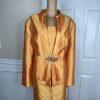 Terramina Polyester Skirt Suit 20 Merigold Beaded Lined Cocktail Formal 2PC New