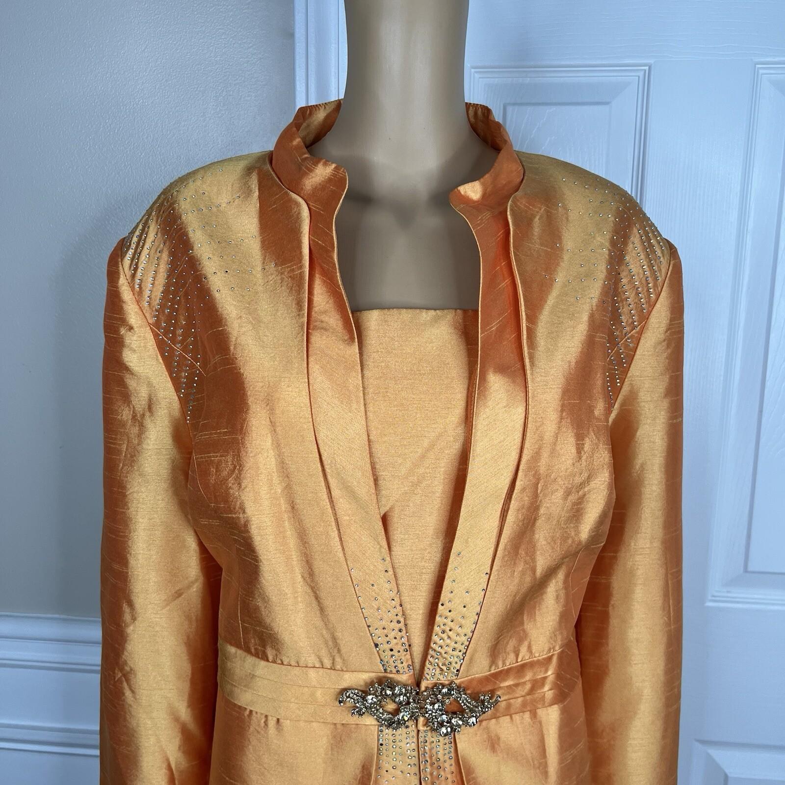 Terramina Polyester Skirt Suit 20 Merigold Beaded Lined Cocktail Formal 2PC New