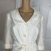 Dana Kay Polyester Skirt Suit Size 16W Off White Tiered Belted Cocktail 2PC New