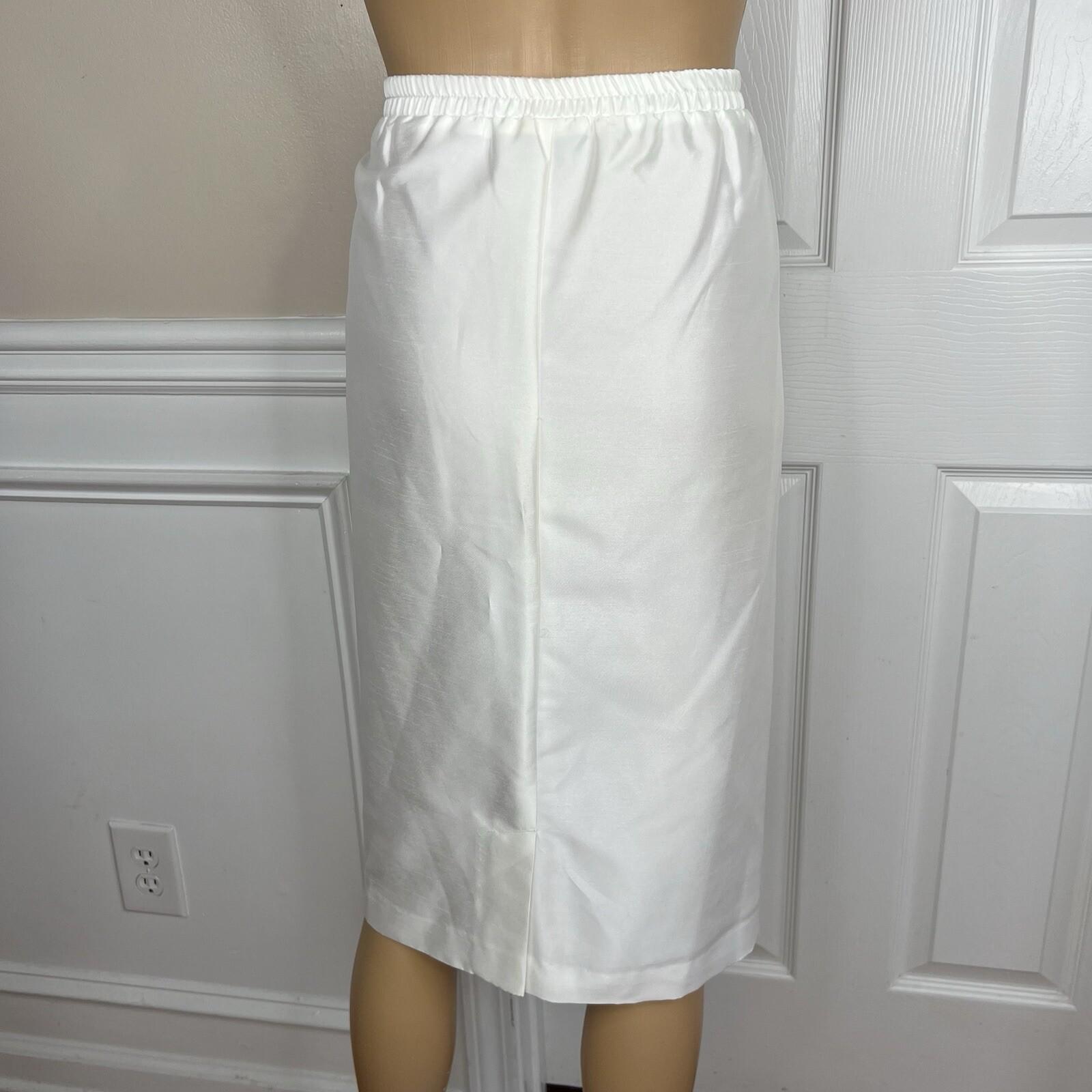 Dana Kay Polyester Skirt Suit Size 16W Off White Tiered Belted Cocktail 2PC New