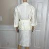 Dana Kay Polyester Skirt Suit Size 16W Off White Tiered Belted Cocktail 2PC New
