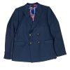 10-2854.jpg ASOS Men Polyester Viscose Stretch Blazer 46 Double Breasted Midnight Blue New